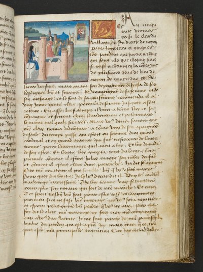 MS Hunter 252 101r Página de Cent Nouvelles Nouvelles, c.1461-62 de French School