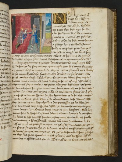 Página de Cent Nouvelles Nouvelles, c.1461-62 de French School