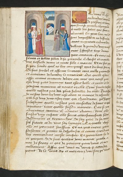 Página de Cent Nouvelles Nouvelles, c.1461-62 de French School