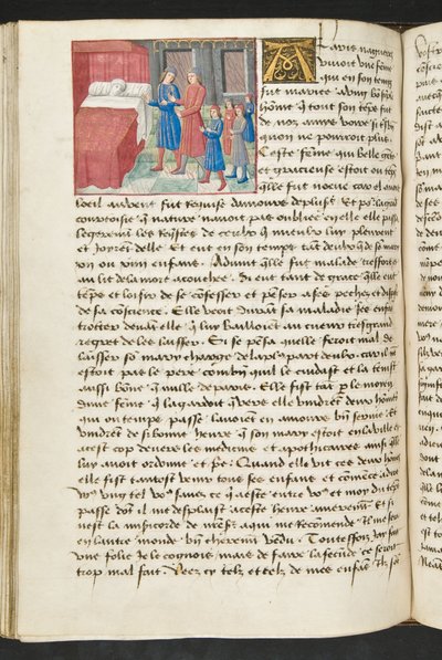 Página de Cent Nouvelles Nouvelles, c.1461-62 de French School