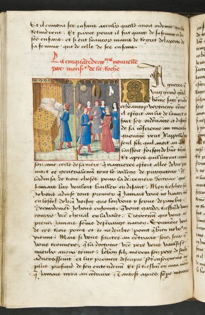 Página de Cent Nouvelles Nouvelles, c.1461-62 de French School