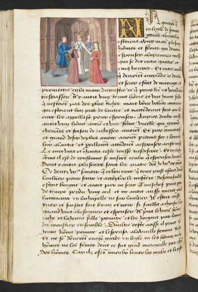 Página de Cent Nouvelles Nouvelles, c.1461-62 de French School