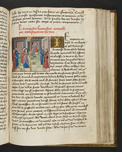 Página de Cent Nouvelles Nouvelles, c.1461-62 de French School