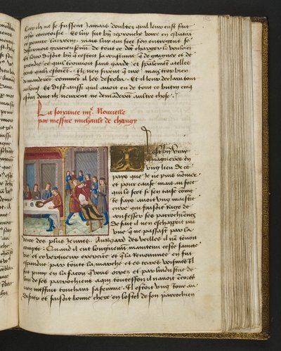 Página de Cent Nouvelles Nouvelles, c.1461-62 de French School