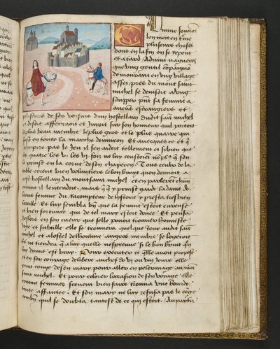 Página de Cent Nouvelles Nouvelles, c.1461-62 de French School