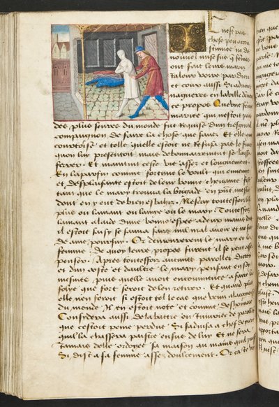 Página de Cent Nouvelles Nouvelles, c.1461-62 de French School