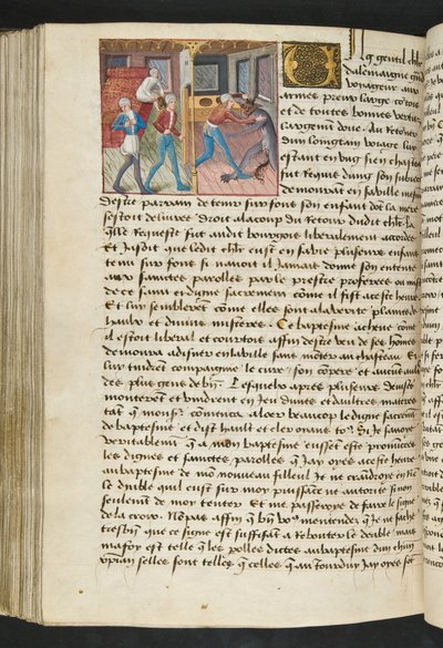 Página de Cent Nouvelles Nouvelles, c.1461-62 de French School