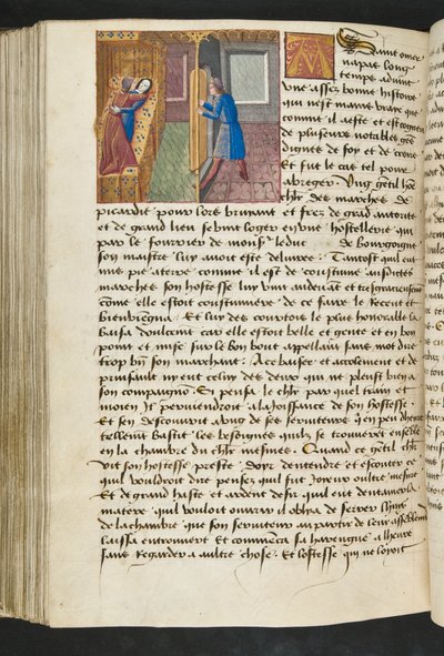 Página de Cent Nouvelles Nouvelles, c.1461-62 de French School