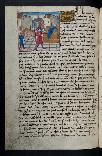 Página de Cent Nouvelles Nouvelles, c.1461-62 de French School