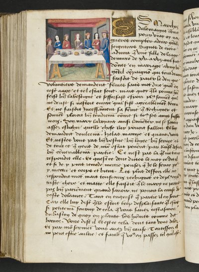 Página de Cent Nouvelles Nouvelles, c.1461-62 de French School