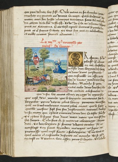 Página de Cent Nouvelles Nouvelles, c.1461-62 de French School