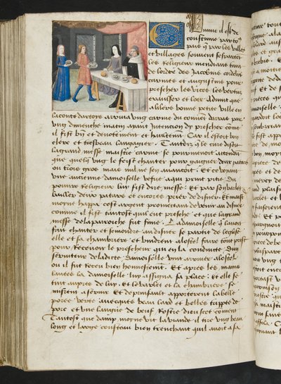 Página de Cent Nouvelles Nouvelles, c.1461-62 de French School