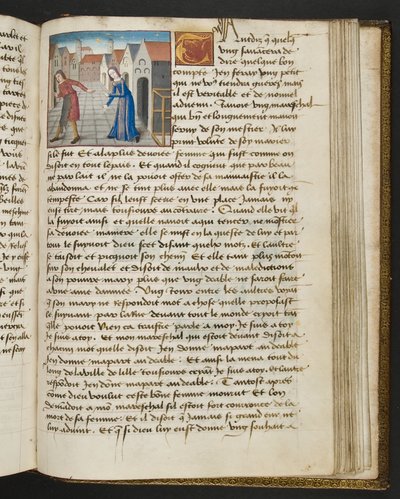 Página de Cent Nouvelles Nouvelles, c.1461-62 de French School