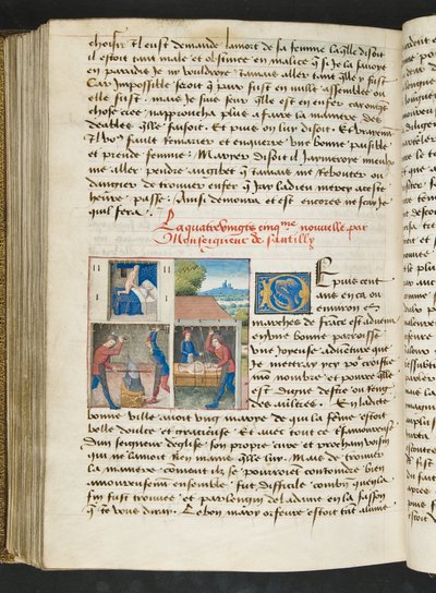 Página de Cent Nouvelles Nouvelles, c.1461-62 de French School