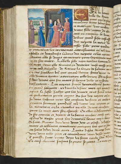 Página de Cent Nouvelles Nouvelles, c.1461-62 de French School