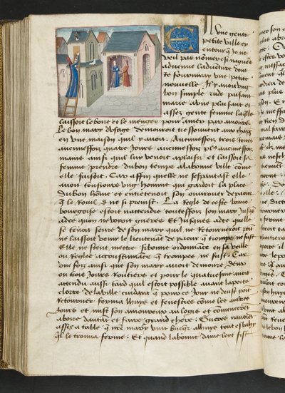 Página de Cent Nouvelles Nouvelles, c.1461-62 de French School