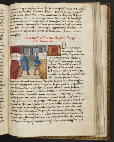 Página de Cent Nouvelles Nouvelles, c.1461-62 de French School