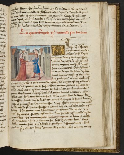 Página de Cent Nouvelles Nouvelles, c.1461-62 de French School