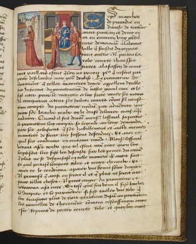 Página de Cent Nouvelles Nouvelles, c.1461-62 de French School