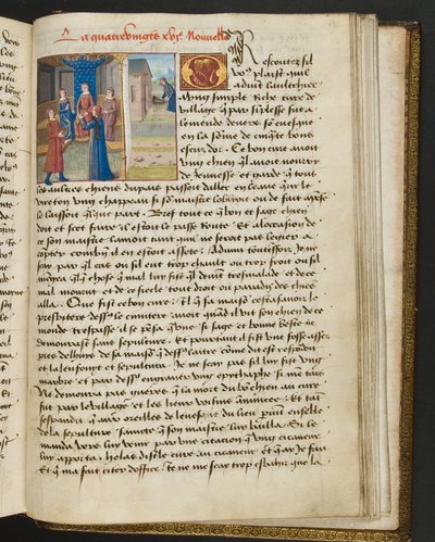 Página de Cent Nouvelles Nouvelles, c.1461-62 de French School