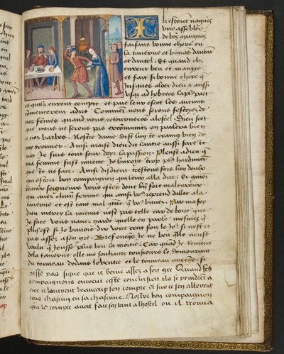 Página de Cent Nouvelles Nouvelles, c.1461-62 de French School