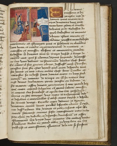 Página de Cent Nouvelles Nouvelles, c.1461-62 de French School