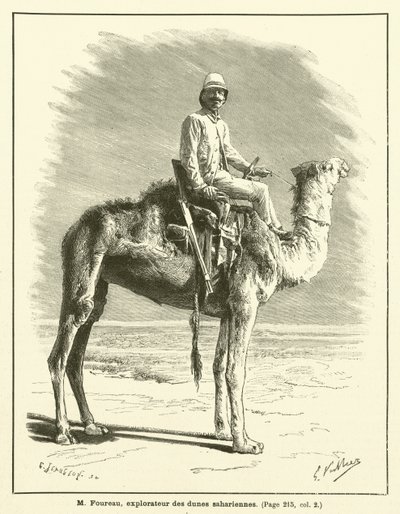 M Foureau, explorador de las dunas saharianas de French School