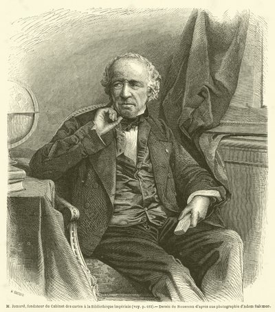 M Jomard, fundador del Gabinete de mapas en la Biblioteca Imperial de French School