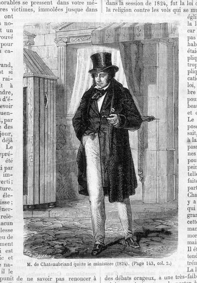 M. de Chateaubriand dejó el ministerio (1824). de French School