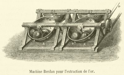 Máquina Berdan para la extracción de oro de French School