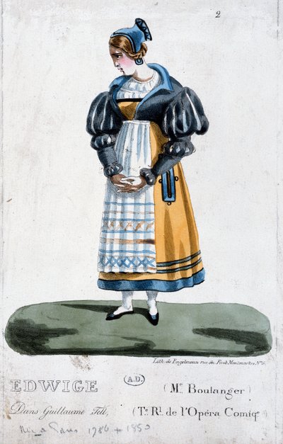 Madame Boulanger en el papel de Edwige en la ópera Guillaume Tell de Rossini de French School