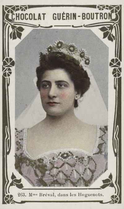 Madame Bréval, en los Hugonotes de French School