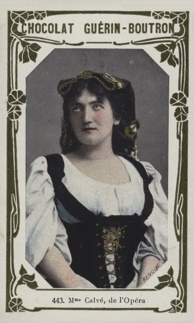 Madame Calve, de la Ópera de French School