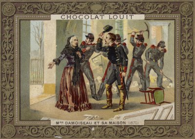 Madame Damoiseau y su casa, 1870 de French School