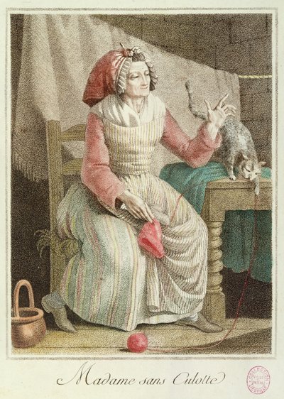 Madame Sans-Culotte, 1792 de French School