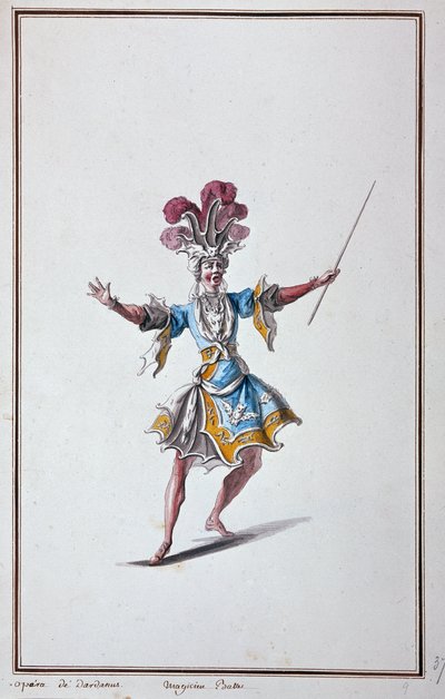 Traje de mago para la ópera de Dardanus, tragedia lírica de Jean-Philippe Rameau - en “Menus plaisirs du roi, ballets et costumes” de French School