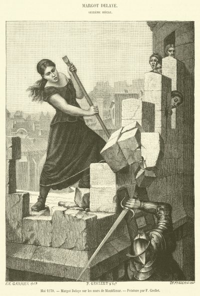Mayo de 1570, Margot Delaye en las murallas de Montelimar de French School