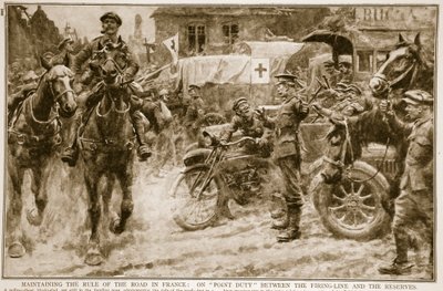 Manteniendo la regla de la carretera en Francia: en servicio de punto entre la línea de fuego y las reservas, 1914-19 de French School