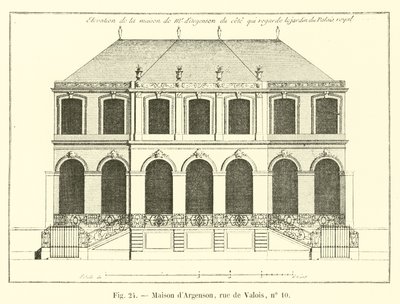 Casa de Argenson, calle de Valois, no 10 de French School