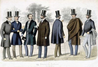 Modelos masculinos, "Journal des tailors" de French School