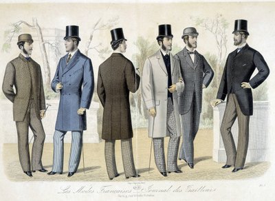 Modelos masculinos, "Diario de sastres" de French School