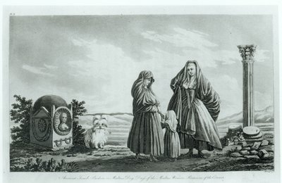 Mujeres maltesas, de Malta Antigua y Moderna por Pierre Marie Louis de Boisgelin de Kerdu, publicado en 1805 de French School
