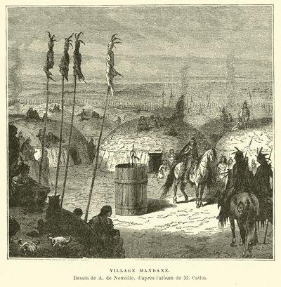 Aldea Mandan, América del Norte de French School