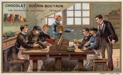 Fabricación de cepillos por los ciegos de French School