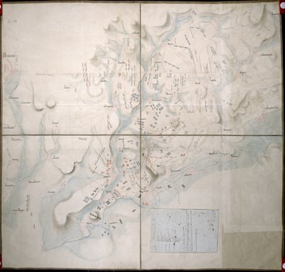 Mapa de la Batalla de Austerlitz, 2 de diciembre de 1805 de French School