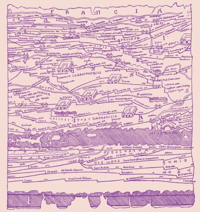 Mapa de la Galia - fragmento de French School