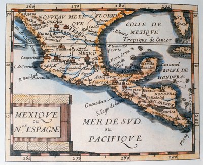 Mapa de México o Nueva España, 1625 de French School