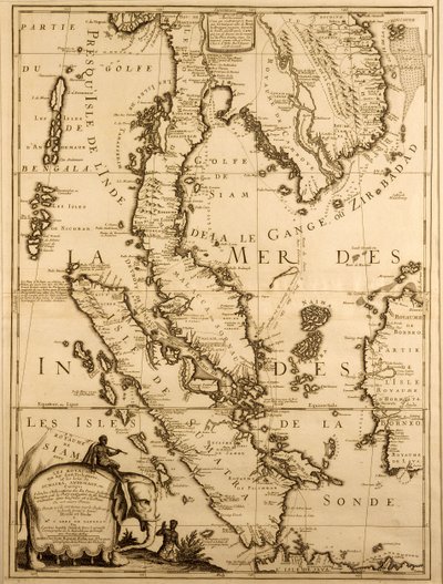 Mapa del sudeste asiático, 1687 de French School
