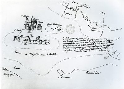 Mapa de la Bahía de Mont Saint-Michel de French School