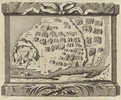 Mapa de la Isla de Diu de French School